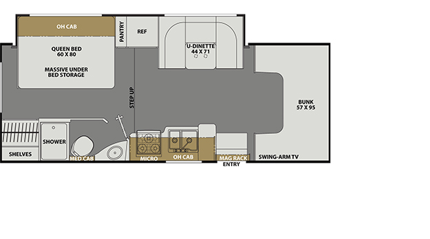 2023 COACHMEN FREELANDER 23FS E450, , floor-plans-day image number 0